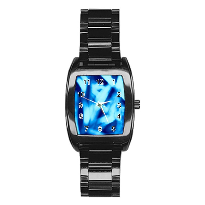 Blue Abstract 2 Stainless Steel Barrel Watch