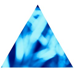 Blue Abstract 2 Wooden Puzzle Triangle by DimitriosArt