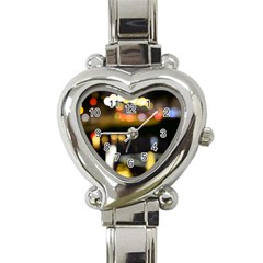 City Lights Heart Italian Charm Watch by DimitriosArt