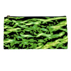 Green  Waves Abstract Series No11 Pencil Case by DimitriosArt