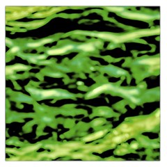 Green  Waves Abstract Series No11 Large Satin Scarf (square) by DimitriosArt