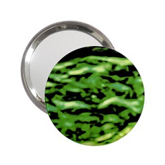 Green  Waves Abstract Series No11 2 25  Handbag Mirrors by DimitriosArt