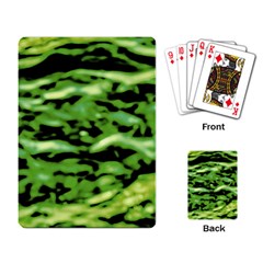 Green  Waves Abstract Series No11 Playing Cards Single Design (rectangle) by DimitriosArt