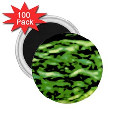Green  Waves Abstract Series No11 2 25  Magnets (100 Pack)  by DimitriosArt