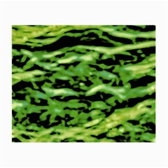 Green  Waves Abstract Series No11 Small Glasses Cloth by DimitriosArt