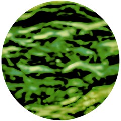 Green  Waves Abstract Series No11 Uv Print Round Tile Coaster