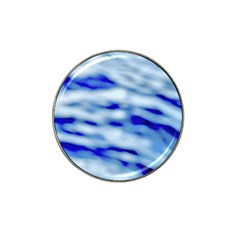 Blue Waves Abstract Series No10 Hat Clip Ball Marker by DimitriosArt
