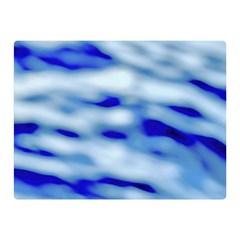 Blue Waves Abstract Series No10 Double Sided Flano Blanket (mini)  by DimitriosArt