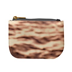 Pink  Waves Abstract Series No6 Mini Coin Purse by DimitriosArt