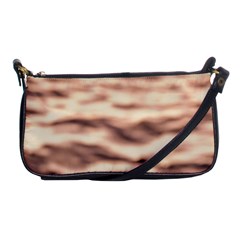 Pink  Waves Abstract Series No6 Shoulder Clutch Bag by DimitriosArt