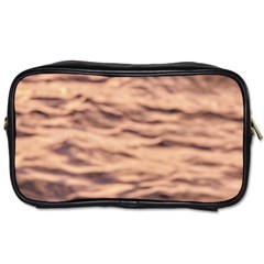 Pink  Waves Abstract Series No5 Toiletries Bag (two Sides) by DimitriosArt