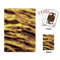 Yellow  Waves Abstract Series No10 Playing Cards Single Design (rectangle)