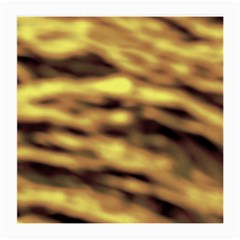 Yellow  Waves Abstract Series No10 Medium Glasses Cloth (2 Sides) by DimitriosArt