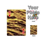 Yellow  Waves Abstract Series No10 Playing Cards 54 Designs (Mini) Front - Diamond10