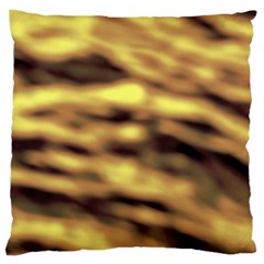 Yellow  Waves Abstract Series No10 Standard Flano Cushion Case (Two Sides)