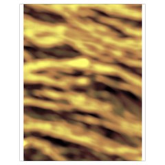 Yellow  Waves Abstract Series No10 Drawstring Bag (Small)