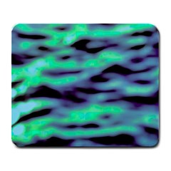 Green  Waves Abstract Series No6 Large Mousepads by DimitriosArt