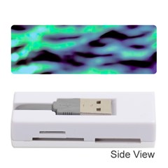 Green  Waves Abstract Series No6 Memory Card Reader (stick) by DimitriosArt