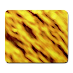 Yellow  Waves Abstract Series No8 Large Mousepads by DimitriosArt