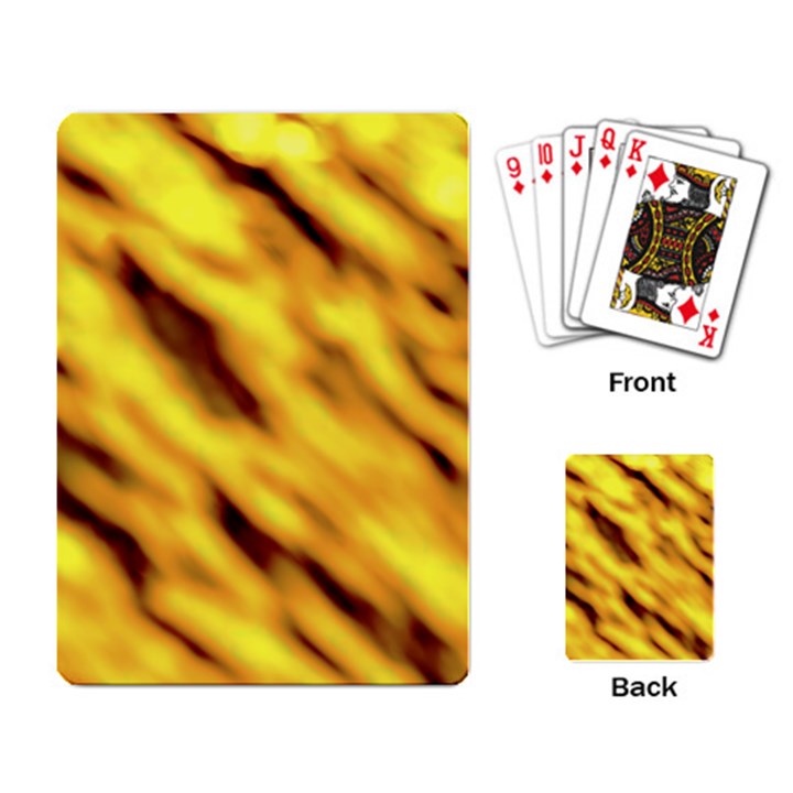 Yellow  Waves Abstract Series No8 Playing Cards Single Design (Rectangle)