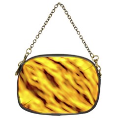 Yellow  Waves Abstract Series No8 Chain Purse (two Sides) by DimitriosArt