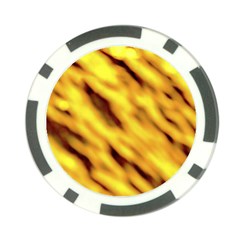 Yellow  Waves Abstract Series No8 Poker Chip Card Guard (10 Pack) by DimitriosArt