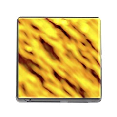 Yellow  Waves Abstract Series No8 Memory Card Reader (square 5 Slot) by DimitriosArt