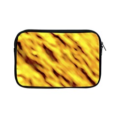 Yellow  Waves Abstract Series No8 Apple Ipad Mini Zipper Cases by DimitriosArt