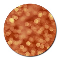 Light Reflections Abstract No7 Peach Round Mousepads by DimitriosArt