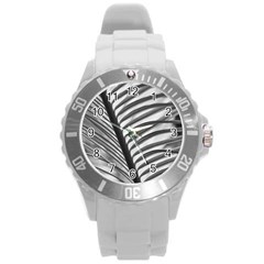 Cycas Leaf The Shadows Round Plastic Sport Watch (l) by DimitriosArt