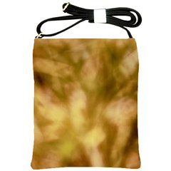 Orange Papyrus Abstract Shoulder Sling Bag by DimitriosArt