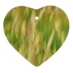 Golden Grass Abstract Heart Ornament (two Sides) by DimitriosArt