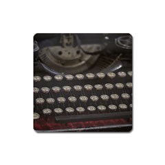 Keyboard From The Past Square Magnet by DimitriosArt