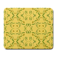 Floral folk damask pattern Fantasy flowers Floral geometric fantasy Large Mousepads