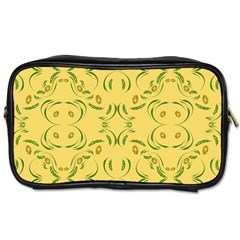 Floral Folk Damask Pattern Fantasy Flowers Floral Geometric Fantasy Toiletries Bag (two Sides) by Eskimos