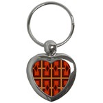 Abstract pattern geometric backgrounds   Key Chain (Heart) Front