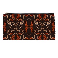 Floral Folk Damask Pattern Fantasy Flowers Floral Geometric Fantasy Pencil Case by Eskimos