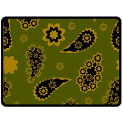 Floral Pattern Paisley Style Paisley Print  Doodle Background Fleece Blanket (large)  by Eskimos