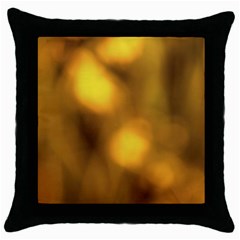 Orange Vibrant Abstract Throw Pillow Case (black) by DimitriosArt