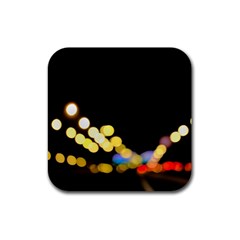 City Lights Series No3 Rubber Coaster (square) by DimitriosArt