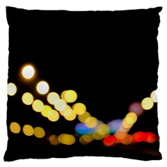 City Lights Series No3 Large Cushion Case (one Side) by DimitriosArt