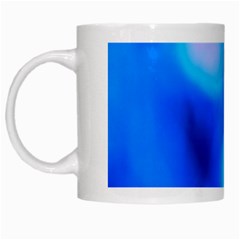 Blue Vibrant Abstract White Mugs by DimitriosArt