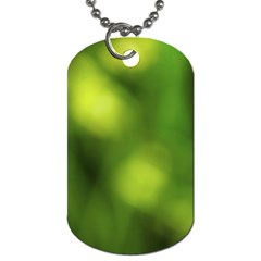 Green Vibrant Abstract No3 Dog Tag (two Sides) by DimitriosArt