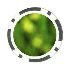 Green Vibrant Abstract No3 Poker Chip Card Guard (10 Pack) by DimitriosArt