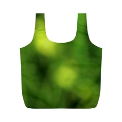 Green Vibrant Abstract No3 Full Print Recycle Bag (m) by DimitriosArt