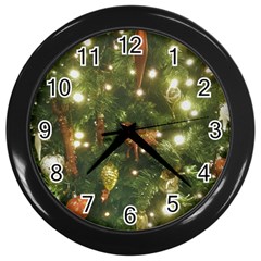 Christmas Tree Decoration Photo Wall Clock (black) by dflcprintsclothing