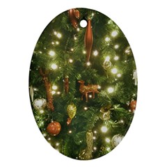 Christmas Tree Decoration Photo Oval Ornament (two Sides) by dflcprintsclothing