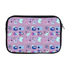 50s Diner Print Pink Apple Macbook Pro 17  Zipper Case by InPlainSightStyle