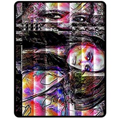 Hungry Eyes Ii Double Sided Fleece Blanket (medium)  by MRNStudios