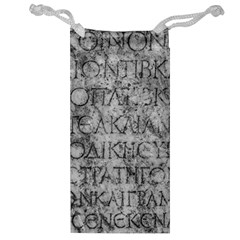 Ancient Greek Typography Photo Jewelry Bag by dflcprintsclothing